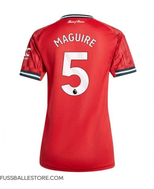 Günstige Manchester United Harry Maguire #5 Heimtrikot Damen 2025-26 Kurzarm Günstige Manchester United Harry Maguire #5 Heimtrikot Damen 2025-26 Kurzarm